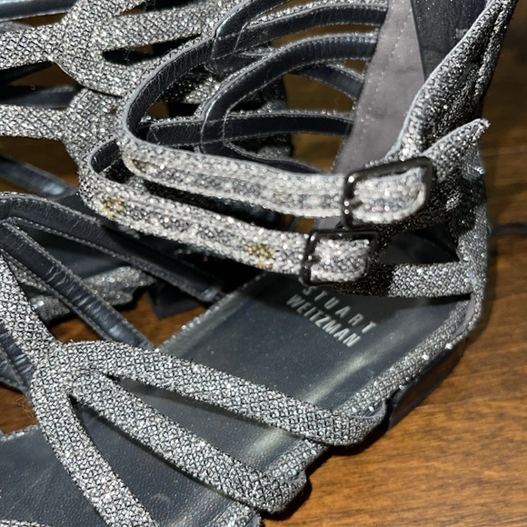 New, Stuart Weitzman Athens Metallic Gladiator Sandal - Picture 14 of 15